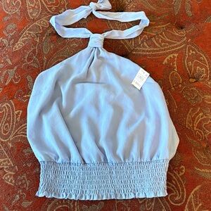 INC International Concepts Light Blue Halter Top
